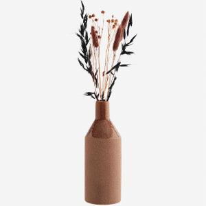 Vase en grès brique